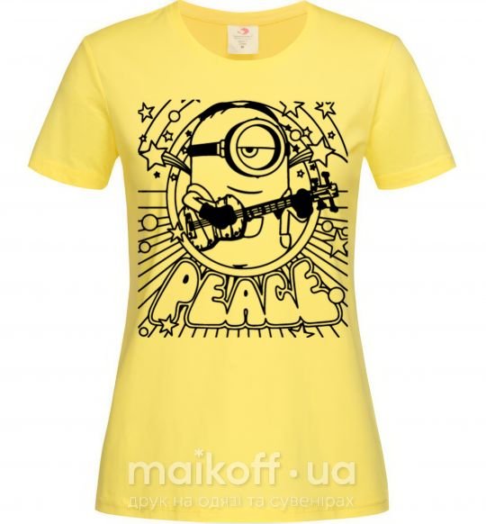 Жіноча футболка Миньон Мир Лимонний фото