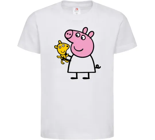 Детская футболка Пеппа і мишка Белый фото