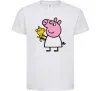Детская футболка Пеппа і мишка Белый фото