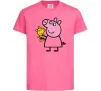 Детская футболка Пеппа і мишка Ярко-розовый фото