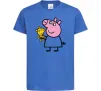 Детская футболка Пеппа і мишка Ярко-синий фото