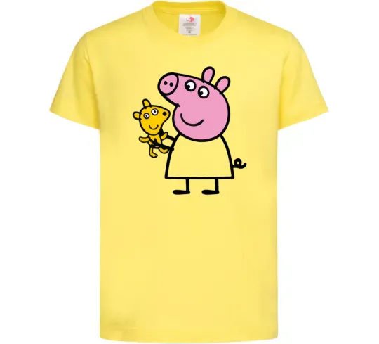 Детская футболка Пеппа і мишка Лимонный фото