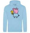 Мужская толстовка (худи) Пеппа і мишка Голубой Мужская толстовка (худи) Пеппа і мишка Голубой фото