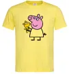 Мужская футболка Пеппа і мишка Лимонный фото