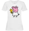 Жіноча футболка Пеппа і мишка Білий фото