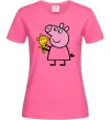 Жіноча футболка Пеппа і мишка Яскраво-рожевий фото