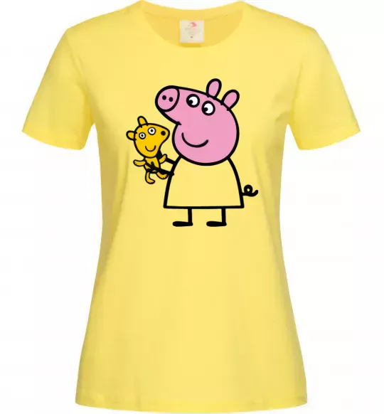 Жіноча футболка Пеппа і мишка Лимонний фото