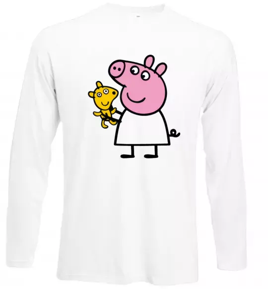 Лонгслів Пеппа і мишка Білий фото