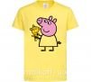 Детская футболка Пеппа и мишка Лимонный фото