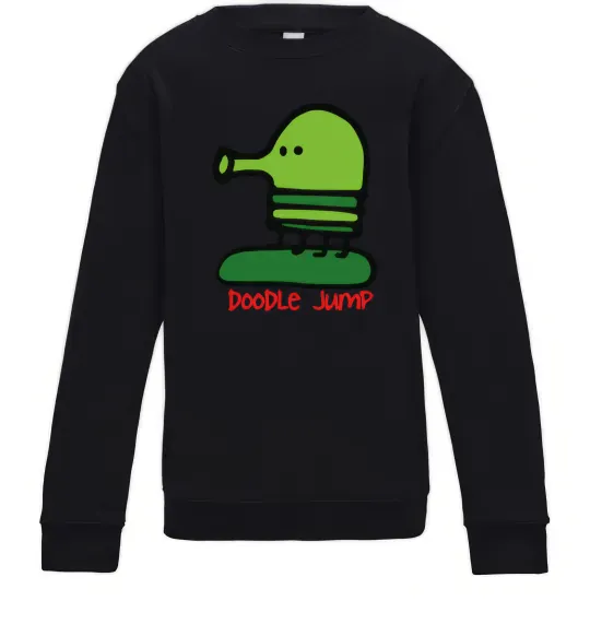 Детский Свитшот Doodle jumр Черный фото