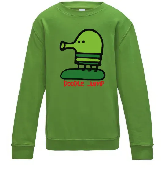 Детский Свитшот Doodle jumр Лаймовый фото