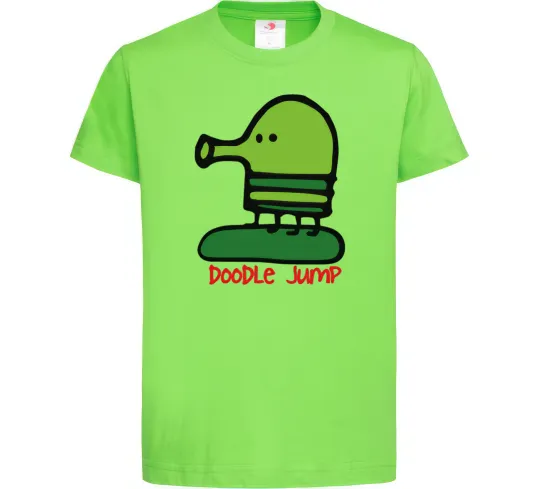 Дитяча футболка Doodle jumр Лаймовий фото