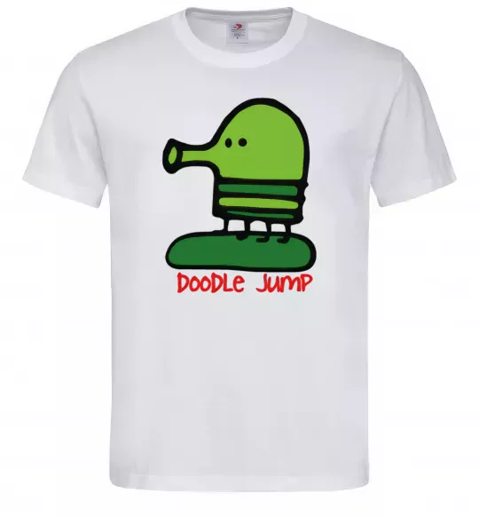 Мужская футболка Doodle jumр Белый фото