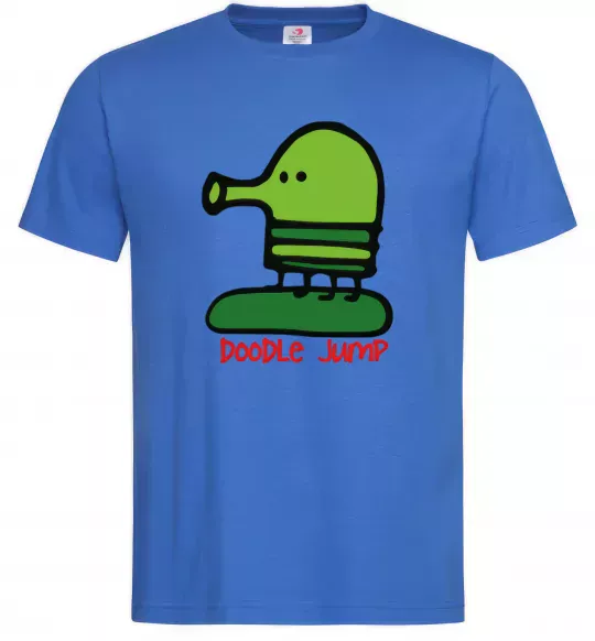 Мужская футболка Doodle jumр Ярко-синий фото