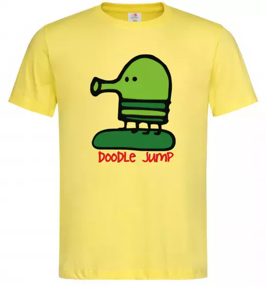 Мужская футболка Doodle jumр Лимонный фото