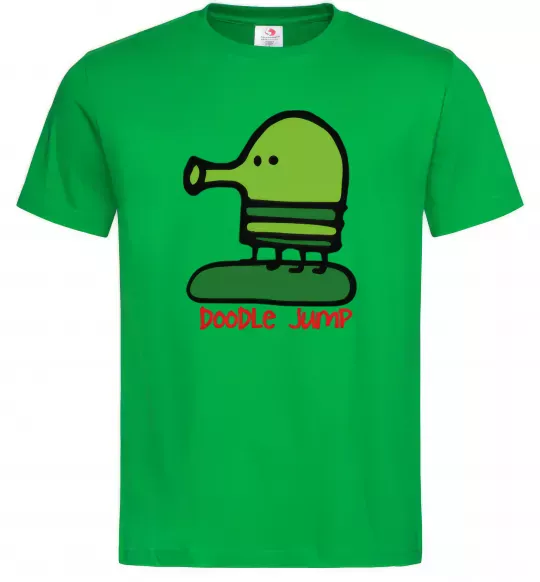 Мужская футболка Doodle jumр Зеленый фото