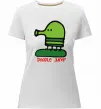 Женская премиум футболка Doodle jumр Белый фото