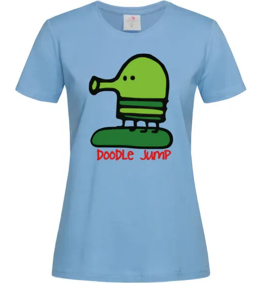 Жіноча футболка Doodle jumр Блакитний фото