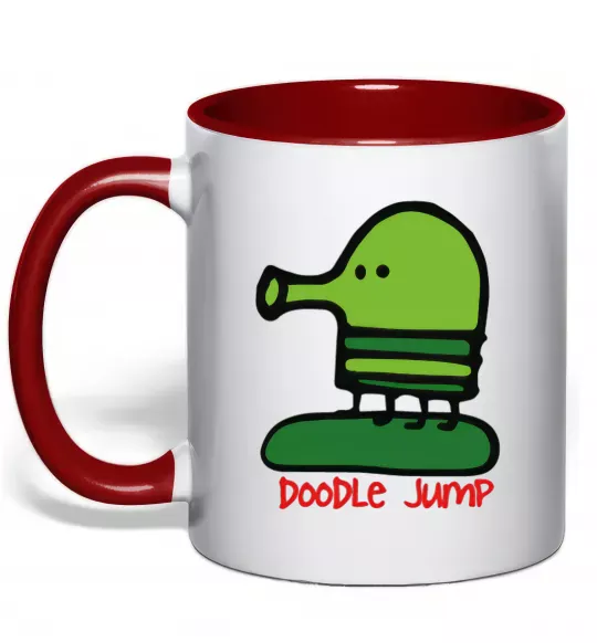 Чашка с цветной ручкой Doodle jumр Красный фото