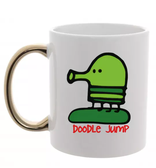 Чашка с цветной ручкой Doodle jumр Золото фото