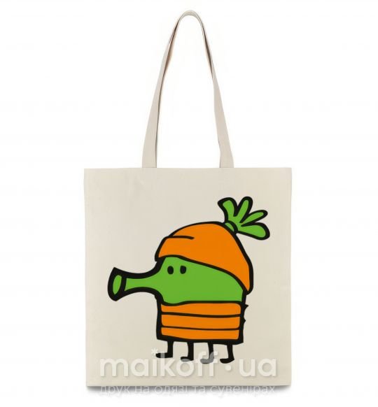 Эко-сумка Doodle jumр морковка Бежевый фото
