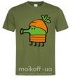 Мужская футболка Doodle jumр морковка Оливковый фото