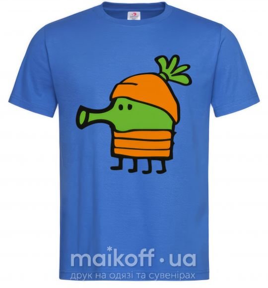 Мужская футболка Doodle jumр морковка Ярко-синий фото