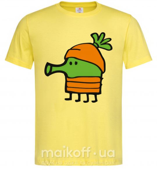 Мужская футболка Doodle jumр морковка Лимонный фото