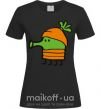 Женская футболка Doodle jumр морковка Черный фото