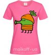 Женская футболка Doodle jumр морковка Ярко-розовый фото
