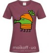 Женская футболка Doodle jumр морковка Бордовый фото