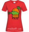 Женская футболка Doodle jumр морковка Красный фото