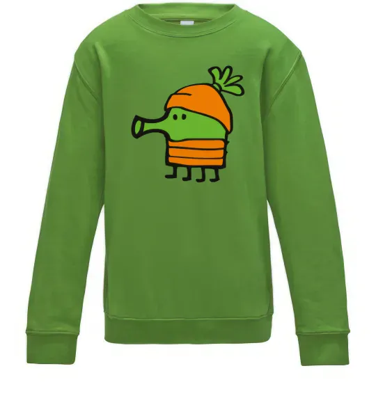Детский Свитшот Doodle jumр морквина Лаймовый фото