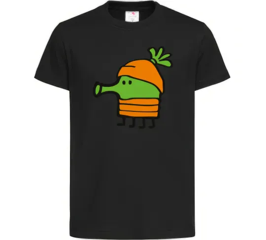 Детская футболка Doodle jumр морквина Черный фото