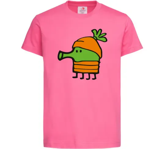 Детская футболка Doodle jumр морквина Ярко-розовый фото
