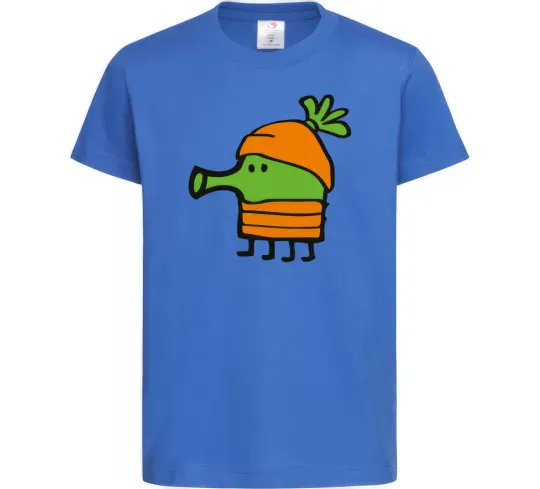 Детская футболка Doodle jumр морквина Ярко-синий фото