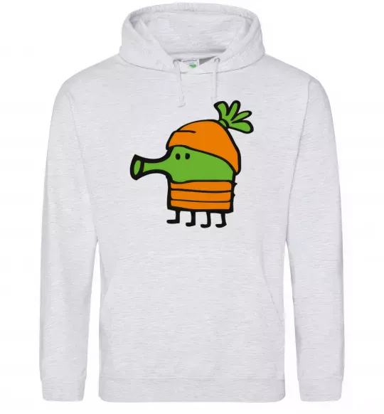 Чоловіча толстовка (худі) Doodle jumр морквина Сірий меланж фото