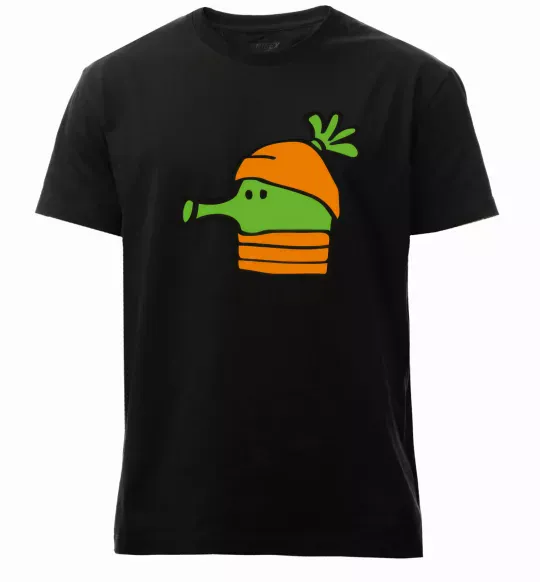 Мужская премиум футболка Doodle jumр морквина Черный фото