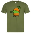 Мужская футболка Doodle jumр морквина Оливковый фото