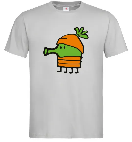 Мужская футболка Doodle jumр морквина Серый фото