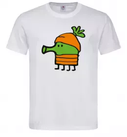 Мужская футболка Doodle jumр морквина Белый фото