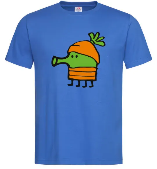 Мужская футболка Doodle jumр морквина Ярко-синий фото