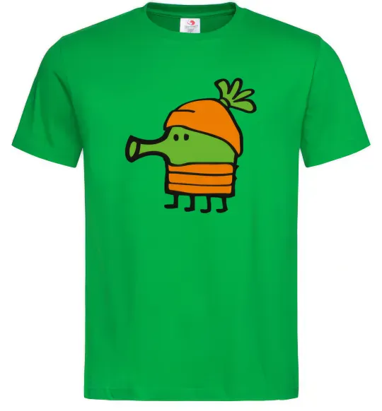 Мужская футболка Doodle jumр морквина Зеленый фото