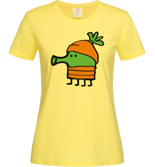 Жіноча футболка Doodle jumр морквина Лимонний фото