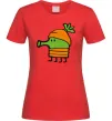 Жіноча футболка Doodle jumр морквина Червоний Жіноча футболка Doodle jumр морквина Червоний фото