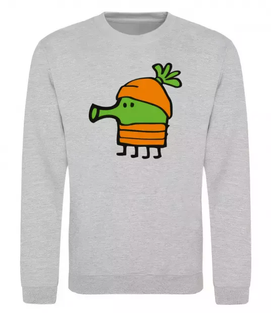 Свитшот Doodle jumр морквина Серый меланж фото