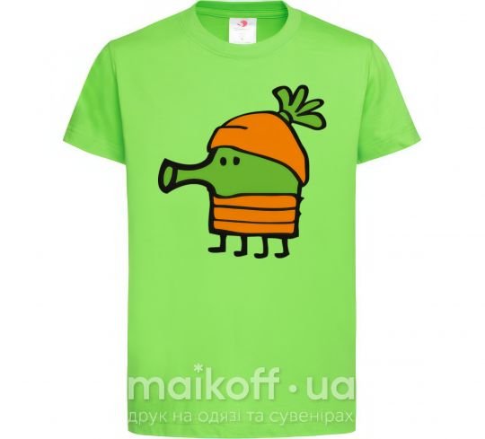 Дитяча футболка Doodle jumр морковка Лаймовий фото