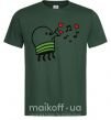 Мужская футболка Doodle jumр сердечки Темно-зеленый фото