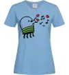 Жіноча футболка Doodle jumр сердечки Блакитний Жіноча футболка Doodle jumр сердечки Блакитний фото