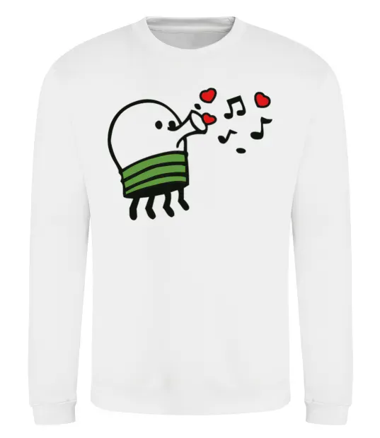 Світшот Doodle jumр сердечки Білий фото